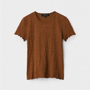 Rag and Bone Gemma Tee in dark brown size small